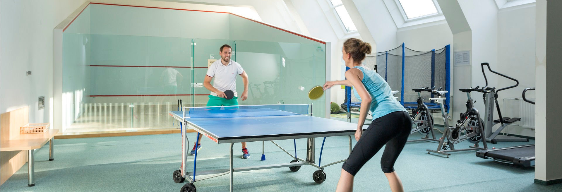Squash and table tennis in Wellness hotel DIANA in Jeseniky mountains